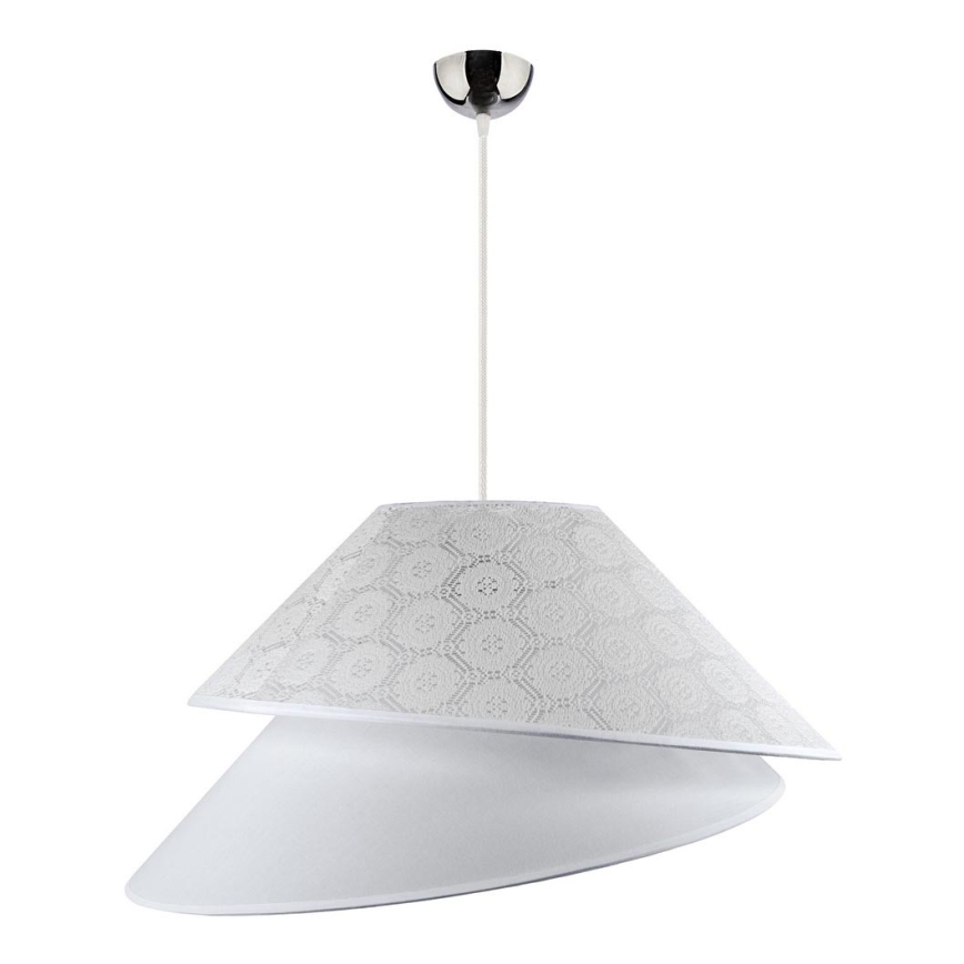 Duolla - Kattokruunu johdossa COCO 1xE27/40W/230V halkaisija 50 cm valkoinen