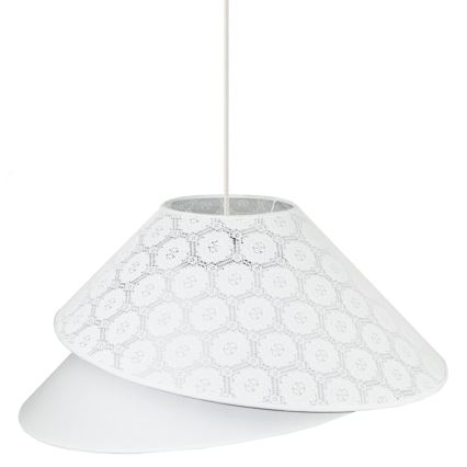 Duolla - Kattokruunu johdossa COCO 1xE27/40W/230V halkaisija 50 cm valkoinen
