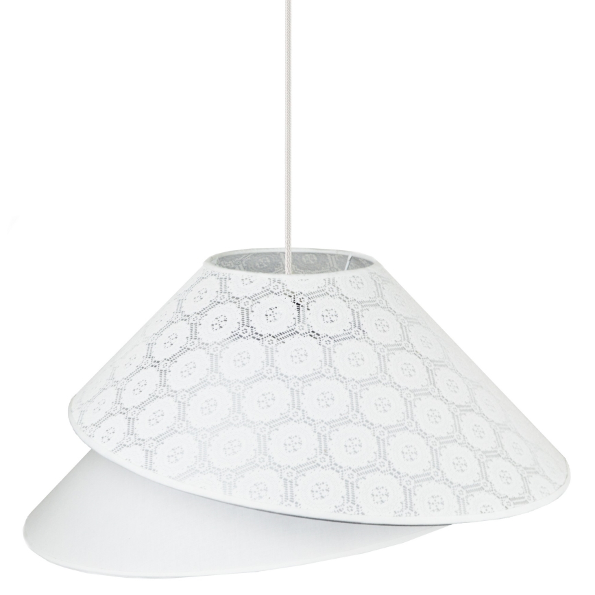 Duolla - Kattokruunu johdossa COCO 1xE27/40W/230V halkaisija 50 cm valkoinen