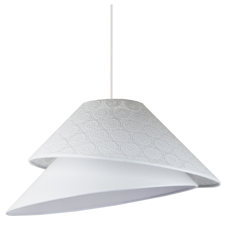 Duolla - Kattokruunu johdossa COCO 1xE27/40W/230V halkaisija 50 cm valkoinen