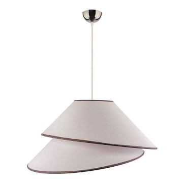 Duolla - Kattokruunu johdossa COCO 1xE27/40W/230V halkaisija 50 cm valkoinen