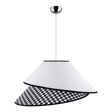 Duolla - Kattokruunu johdossa COCO 1xE27/40W/230V halkaisija 50 cm valkoinen/musta