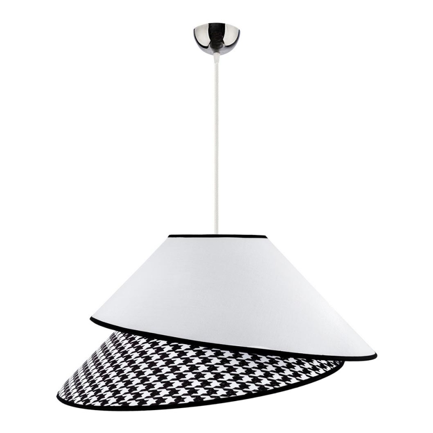 Duolla - Kattokruunu johdossa COCO 1xE27/40W/230V halkaisija 50 cm valkoinen/musta