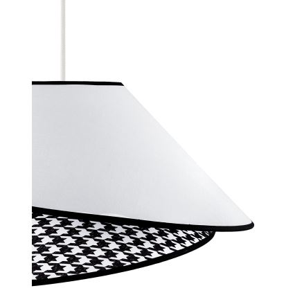 Duolla - Kattokruunu johdossa COCO 1xE27/40W/230V halkaisija 50 cm valkoinen/musta