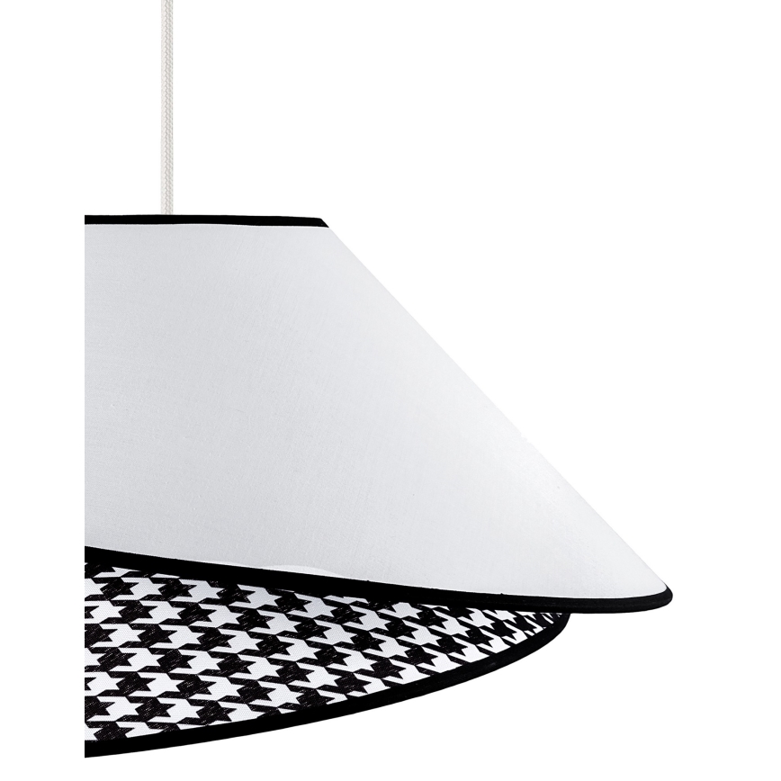 Duolla - Kattokruunu johdossa COCO 1xE27/40W/230V halkaisija 50 cm valkoinen/musta
