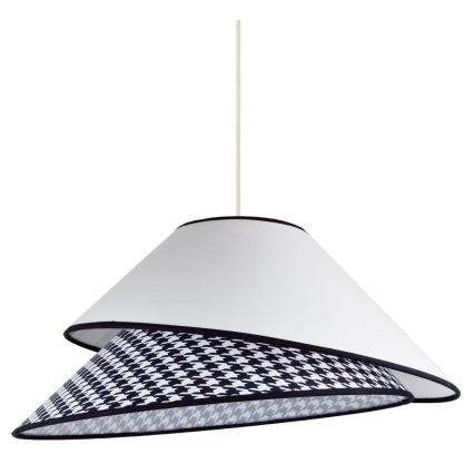 Duolla - Kattokruunu johdossa COCO 1xE27/40W/230V halkaisija 50 cm valkoinen/musta