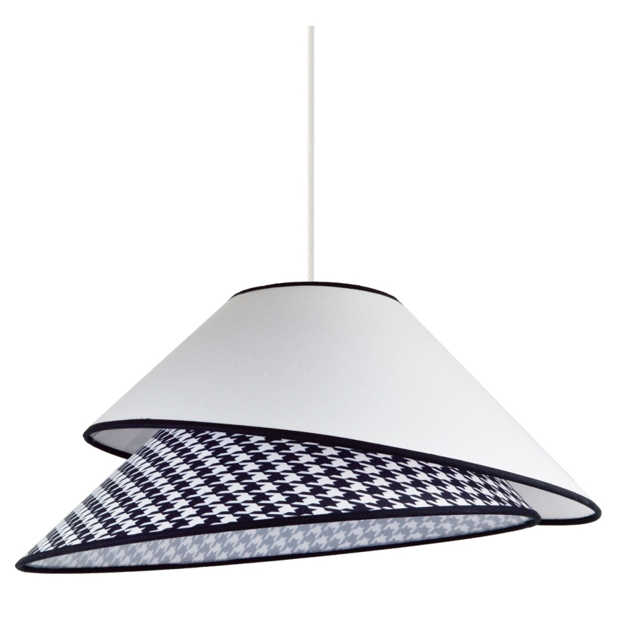 Duolla - Kattokruunu johdossa COCO 1xE27/40W/230V halkaisija 50 cm valkoinen/musta
