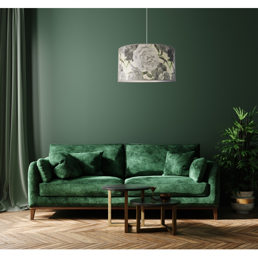 Duolla - Kattokruunu johdossa CONSTANCE 1xE27/40W/230V halkaisija 45 cm harmaa