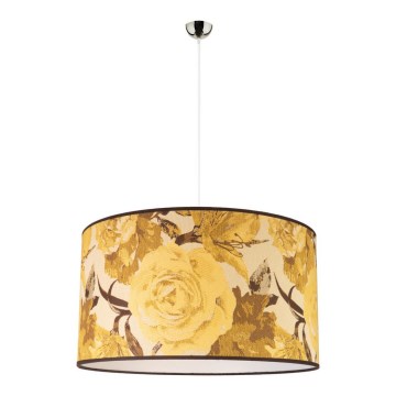 Duolla - Kattokruunu johdossa CONSTANCE 1xE27/40W/230V halkaisija 45 cm keltainen