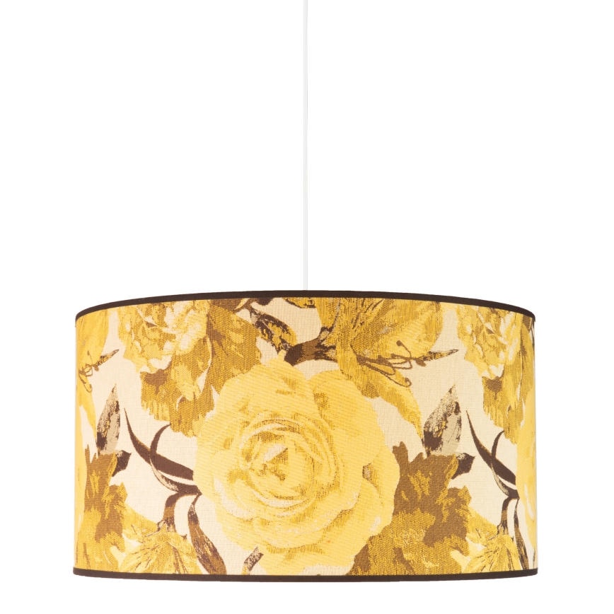 Duolla - Kattokruunu johdossa CONSTANCE 1xE27/40W/230V halkaisija 45 cm keltainen