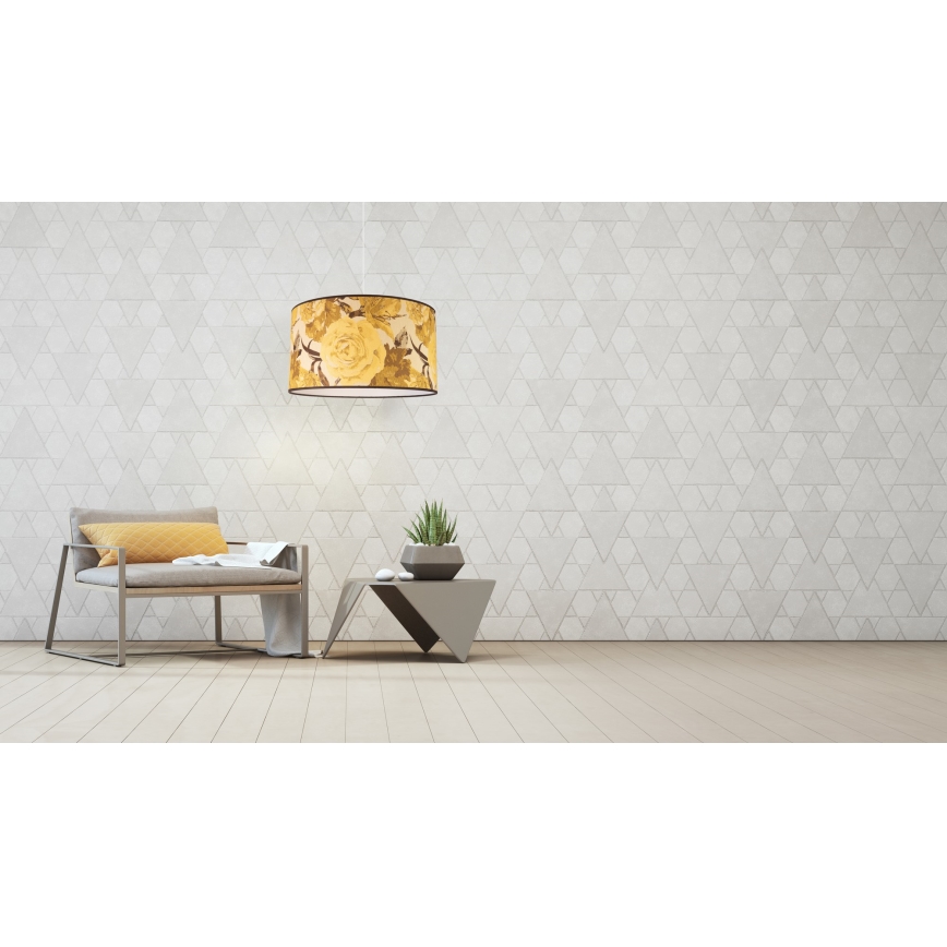 Duolla - Kattokruunu johdossa CONSTANCE 1xE27/40W/230V halkaisija 45 cm keltainen