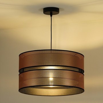 Duolla - Kattokruunu johdossa COPPER SHINY 1xE27/15W/230V halkaisija 40 cm kupari/musta