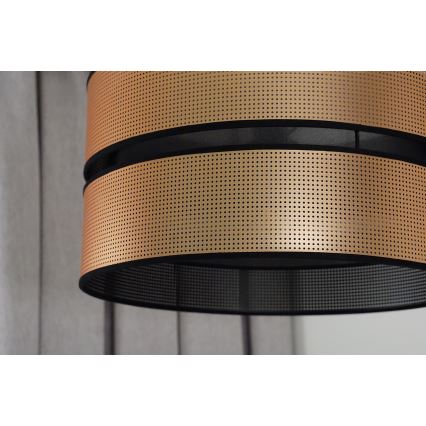 Duolla - Kattokruunu johdossa COPPER SHINY 1xE27/15W/230V halkaisija 40 cm kupari/musta