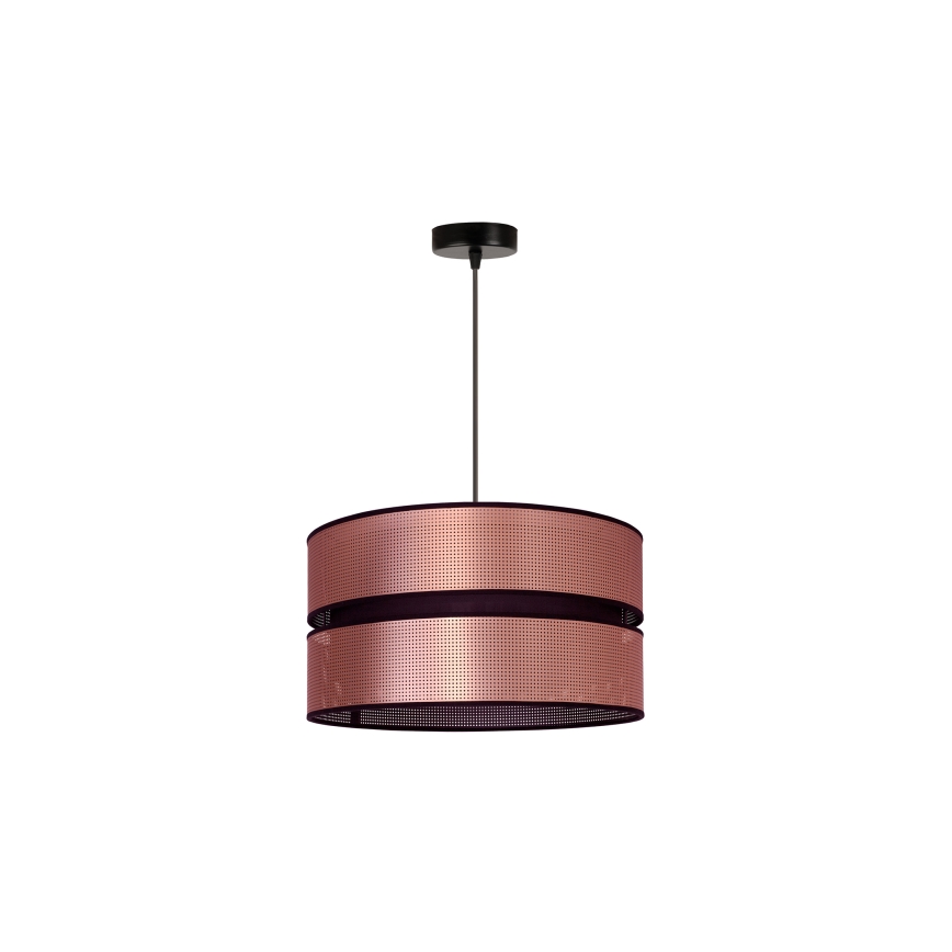 Duolla - Kattokruunu johdossa COPPER SHINY 1xE27/15W/230V halkaisija 40 cm kupari/musta