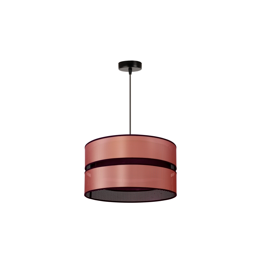 Duolla - Kattokruunu johdossa COPPER SHINY 1xE27/15W/230V halkaisija 40 cm kupari/musta