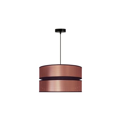 Duolla - Kattokruunu johdossa COPPER SHINY 1xE27/15W/230V halkaisija 40 cm kupari/musta