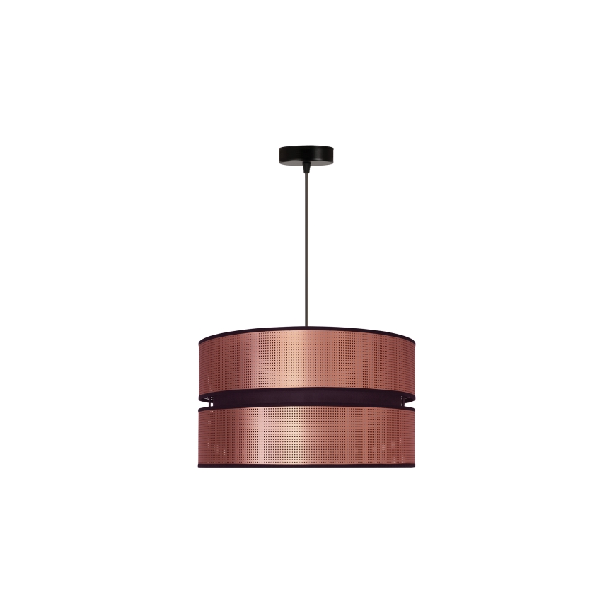 Duolla - Kattokruunu johdossa COPPER SHINY 1xE27/15W/230V halkaisija 40 cm kupari/musta