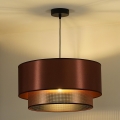 Duolla - Kattokruunu johdossa COPPER SHINY 1xE27/15W/230V halkaisija 45 cm kupari