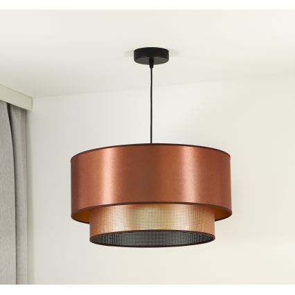 Duolla - Kattokruunu johdossa COPPER SHINY 1xE27/15W/230V halkaisija 45 cm kupari