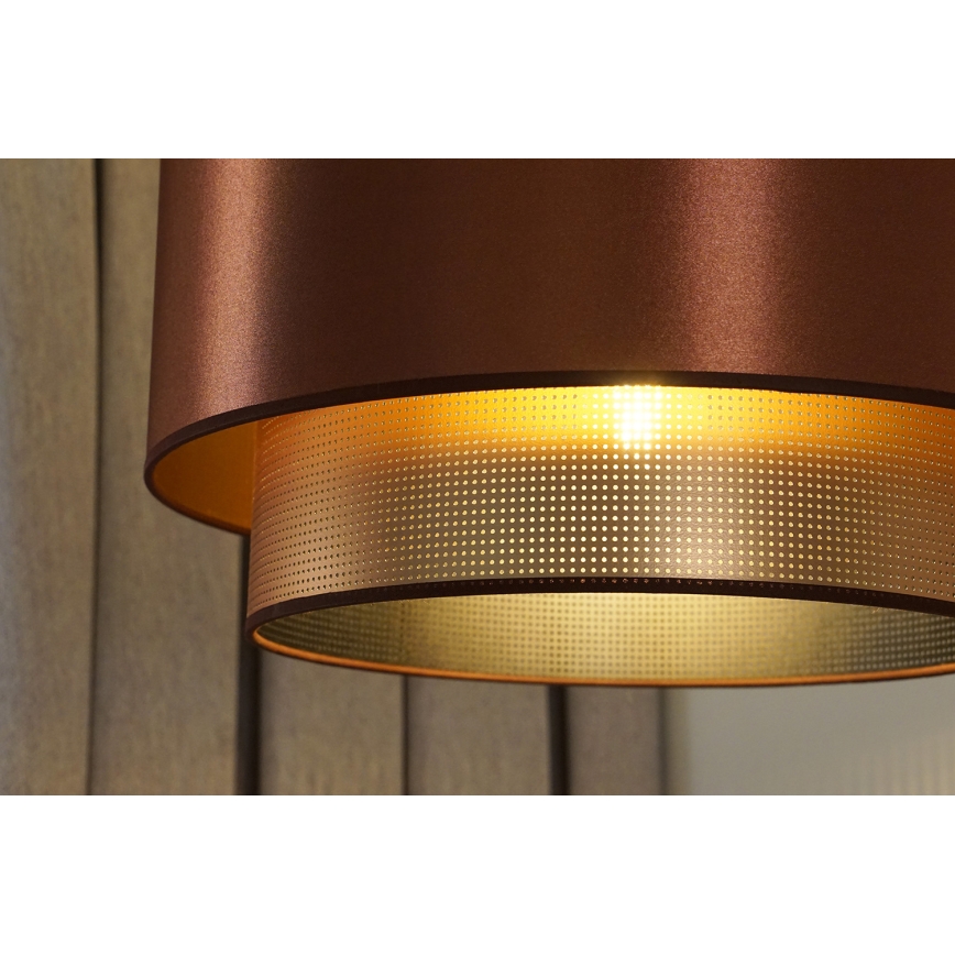 Duolla - Kattokruunu johdossa COPPER SHINY 1xE27/15W/230V halkaisija 45 cm kupari