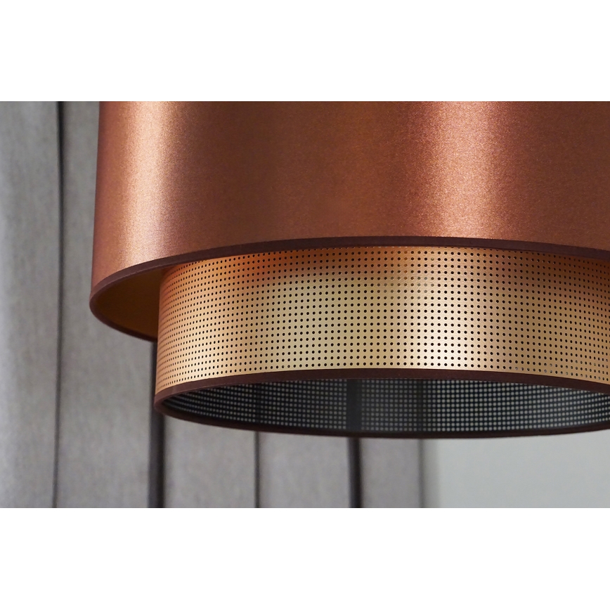 Duolla - Kattokruunu johdossa COPPER SHINY 1xE27/15W/230V halkaisija 45 cm kupari