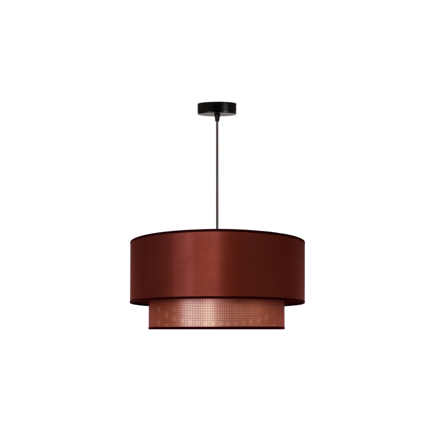 Duolla - Kattokruunu johdossa COPPER SHINY 1xE27/15W/230V halkaisija 45 cm kupari