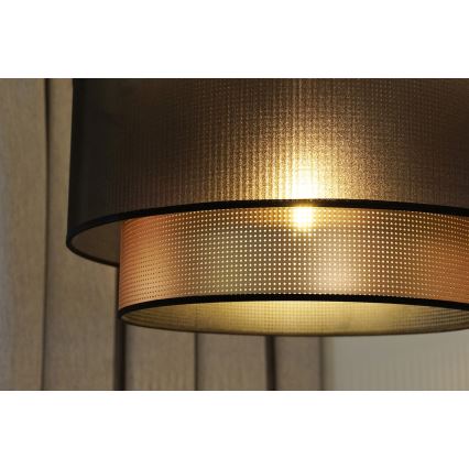 Duolla - Kattokruunu johdossa COPPER SHINY 1xE27/15W/230V halkaisija 45 cm ruskea/kupari