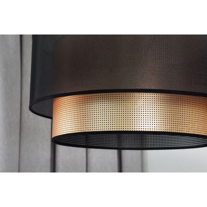 Duolla - Kattokruunu johdossa COPPER SHINY 1xE27/15W/230V halkaisija 45 cm ruskea/kupari