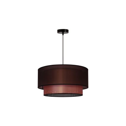 Duolla - Kattokruunu johdossa COPPER SHINY 1xE27/15W/230V halkaisija 45 cm ruskea/kupari