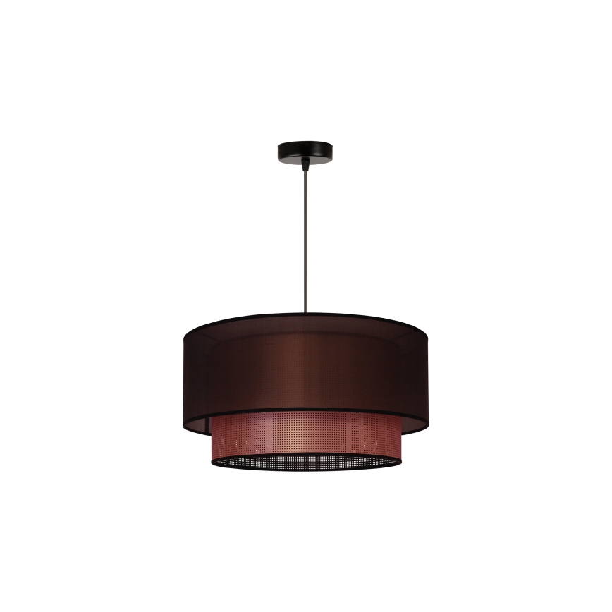 Duolla - Kattokruunu johdossa COPPER SHINY 1xE27/15W/230V halkaisija 45 cm ruskea/kupari