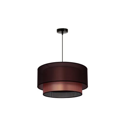 Duolla - Kattokruunu johdossa COPPER SHINY 1xE27/15W/230V halkaisija 45 cm ruskea/kupari