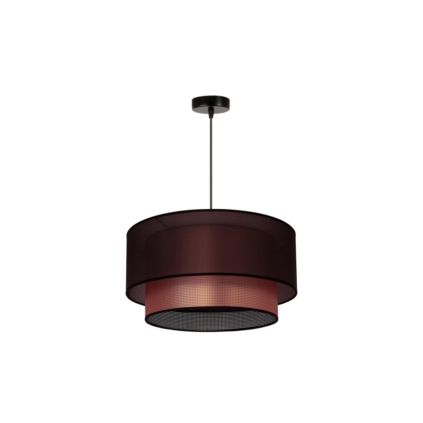 Duolla - Kattokruunu johdossa COPPER SHINY 1xE27/15W/230V halkaisija 45 cm ruskea/kupari