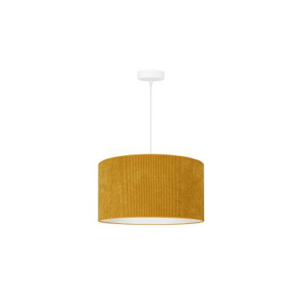 Duolla - Kattokruunu johdossa CORDUROY 1xE27/15W/230V halkaisija 40 cm keltainen