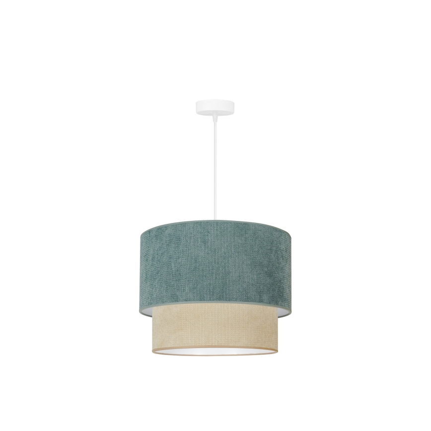 Duolla - Kattokruunu johdossa CORDUROY 1xE27/15W/230V halkaisija 40 cm sininen/beige