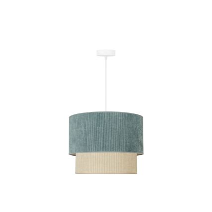 Duolla - Kattokruunu johdossa CORDUROY 1xE27/15W/230V halkaisija 40 cm sininen/beige