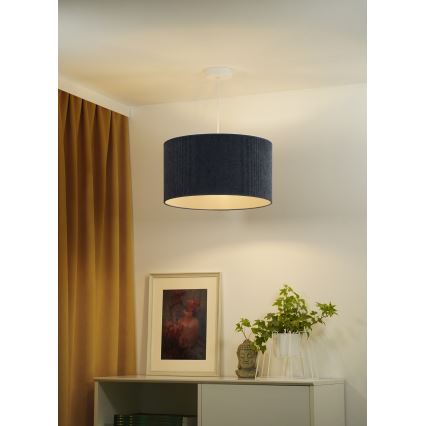 Duolla - Kattokruunu johdossa CORDUROY 1xE27/15W/230V halkaisija 40 cm tummansininen
