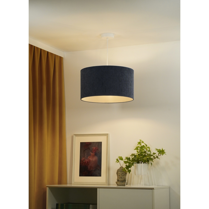 Duolla - Kattokruunu johdossa CORDUROY 1xE27/15W/230V halkaisija 40 cm tummansininen