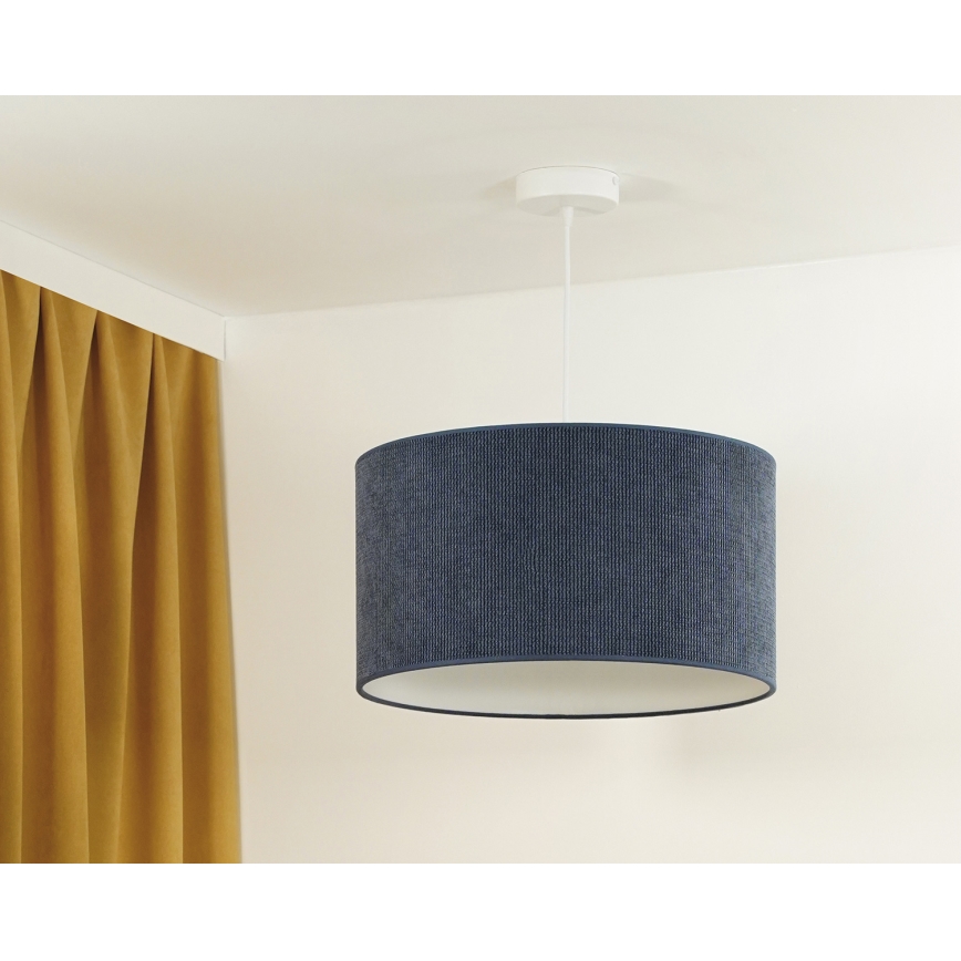 Duolla - Kattokruunu johdossa CORDUROY 1xE27/15W/230V halkaisija 40 cm tummansininen