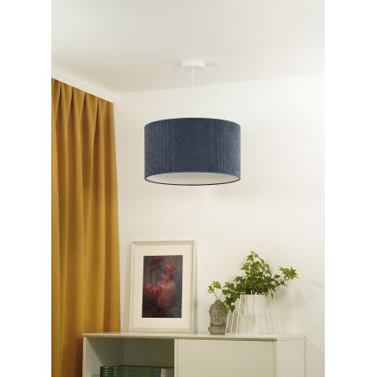 Duolla - Kattokruunu johdossa CORDUROY 1xE27/15W/230V halkaisija 40 cm tummansininen