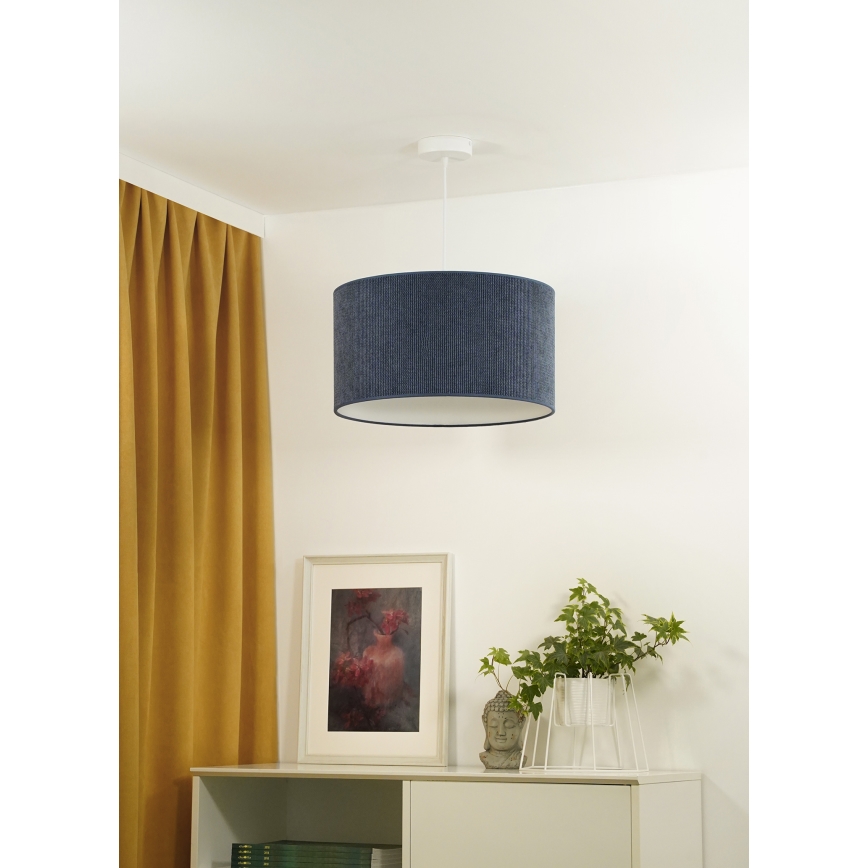 Duolla - Kattokruunu johdossa CORDUROY 1xE27/15W/230V halkaisija 40 cm tummansininen