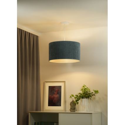Duolla - Kattokruunu johdossa CORDUROY 1xE27/15W/230V halkaisija 40 cm vaaleansininen