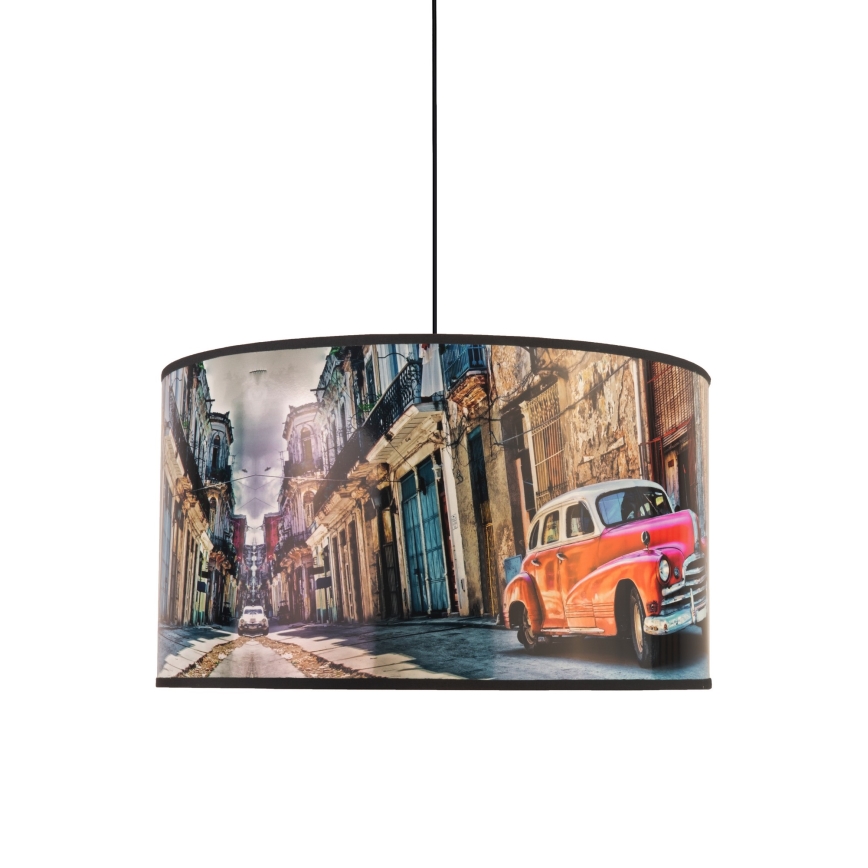 Duolla - Kattokruunu johdossa CUBA PUNAINEN 1xE27/15W/230V halkaisija 35 cm