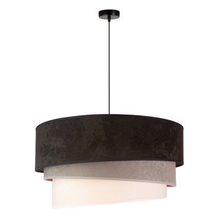 Duolla - Kattokruunu johdossa DEVON 1xE27/40W/230V halkaisija 45 cm musta/harmaa/beige