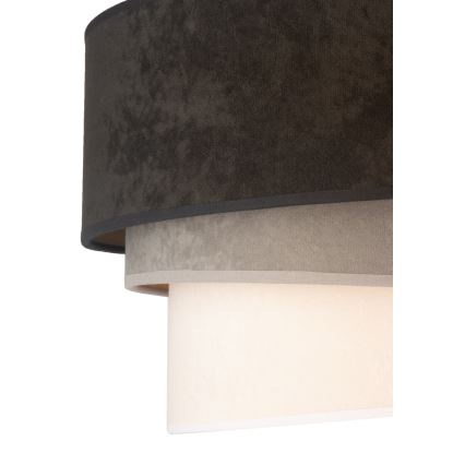 Duolla - Kattokruunu johdossa DEVON 1xE27/40W/230V halkaisija 45 cm musta/harmaa/beige