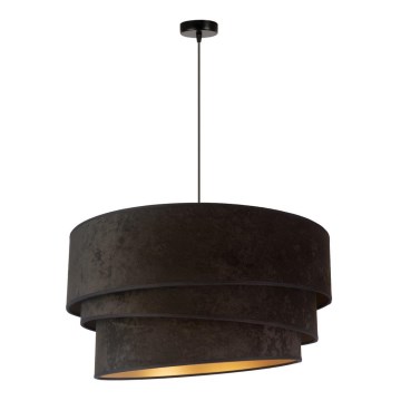 Duolla - Kattokruunu johdossa DEVON 1xE27/40W/230V halkaisija 45 cm musta/kulta