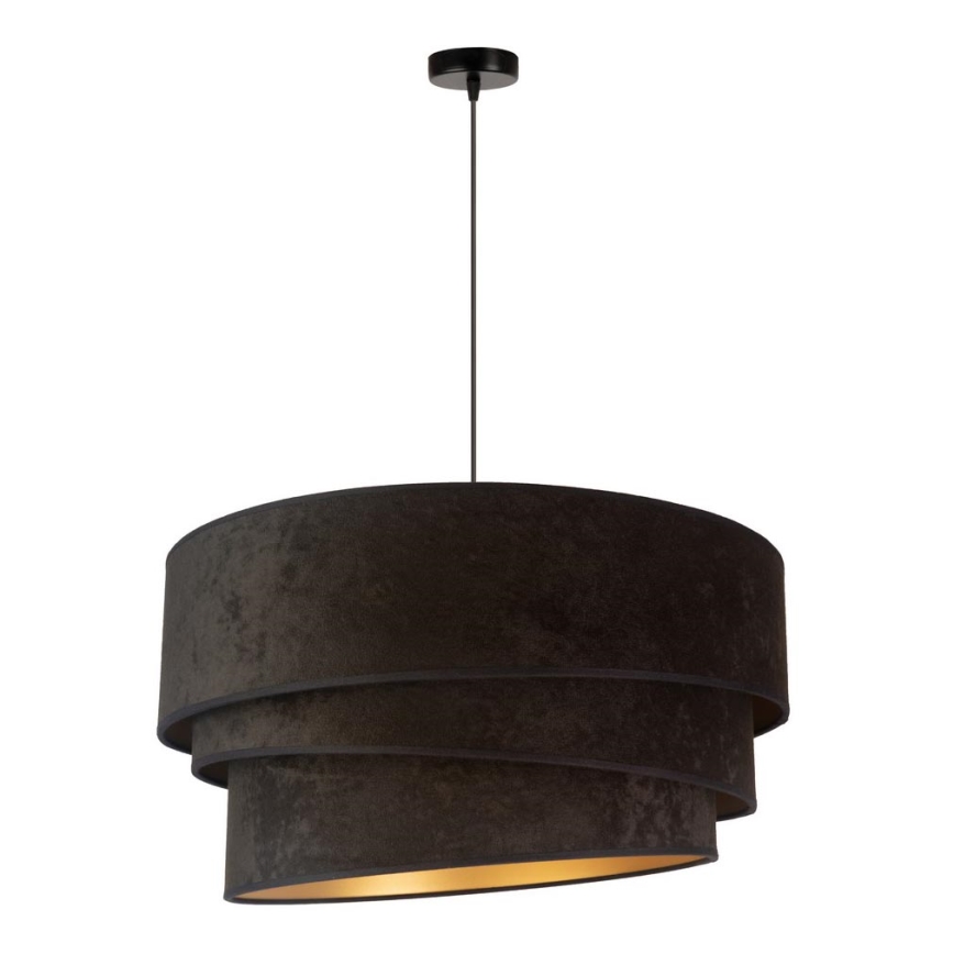Duolla - Kattokruunu johdossa DEVON 1xE27/40W/230V halkaisija 45 cm musta/kulta