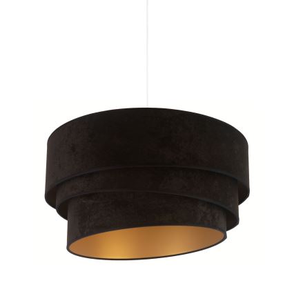 Duolla - Kattokruunu johdossa DEVON 1xE27/40W/230V halkaisija 45 cm musta/kulta