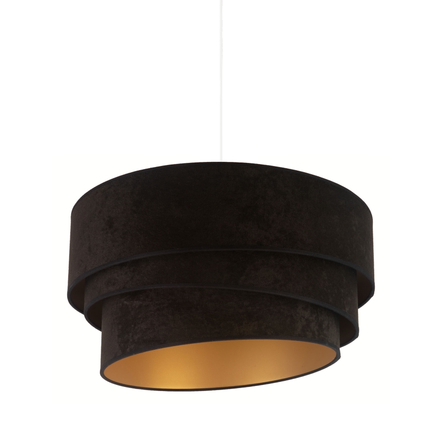 Duolla - Kattokruunu johdossa DEVON 1xE27/40W/230V halkaisija 45 cm musta/kulta