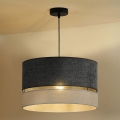 Duolla - Kattokruunu johdossa DOUBLE 1xE27/15W/230V halkaisija 40 cm harmaa