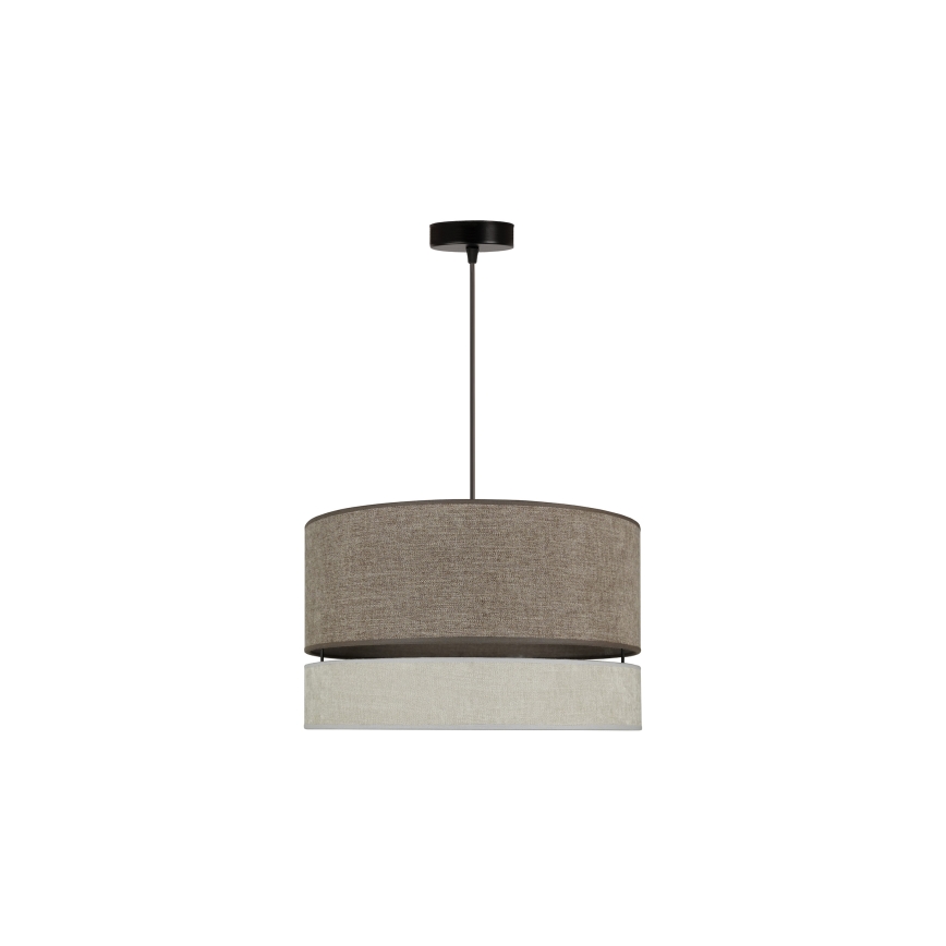 Duolla - Kattokruunu johdossa DOUBLE 1xE27/15W/230V halkaisija 40 cm ruskea/harmaa